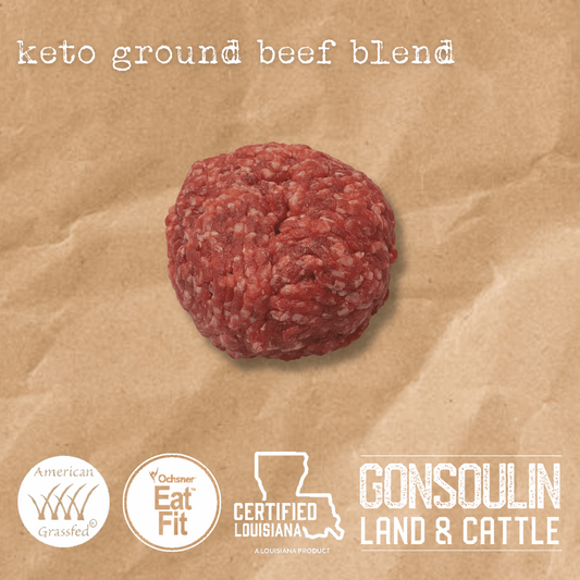 Keto Blend Ground Beef - Gonsoulin Land and Cattle
